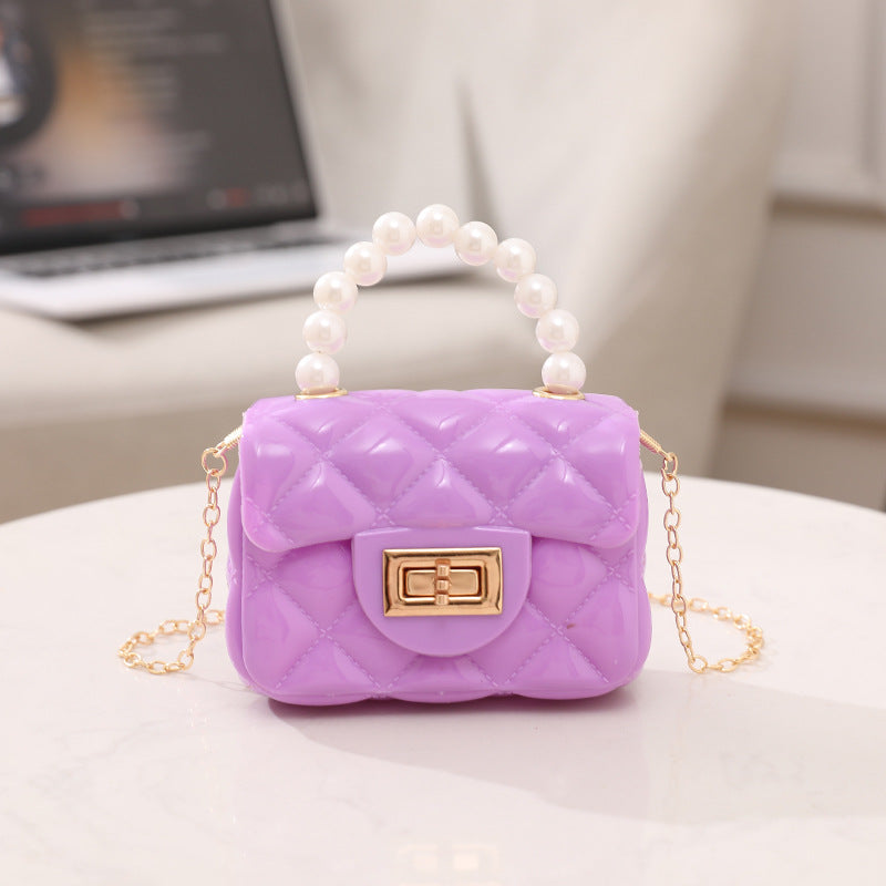 Elegant Jelly Cute Princess Style Pearl Crossbody Bags