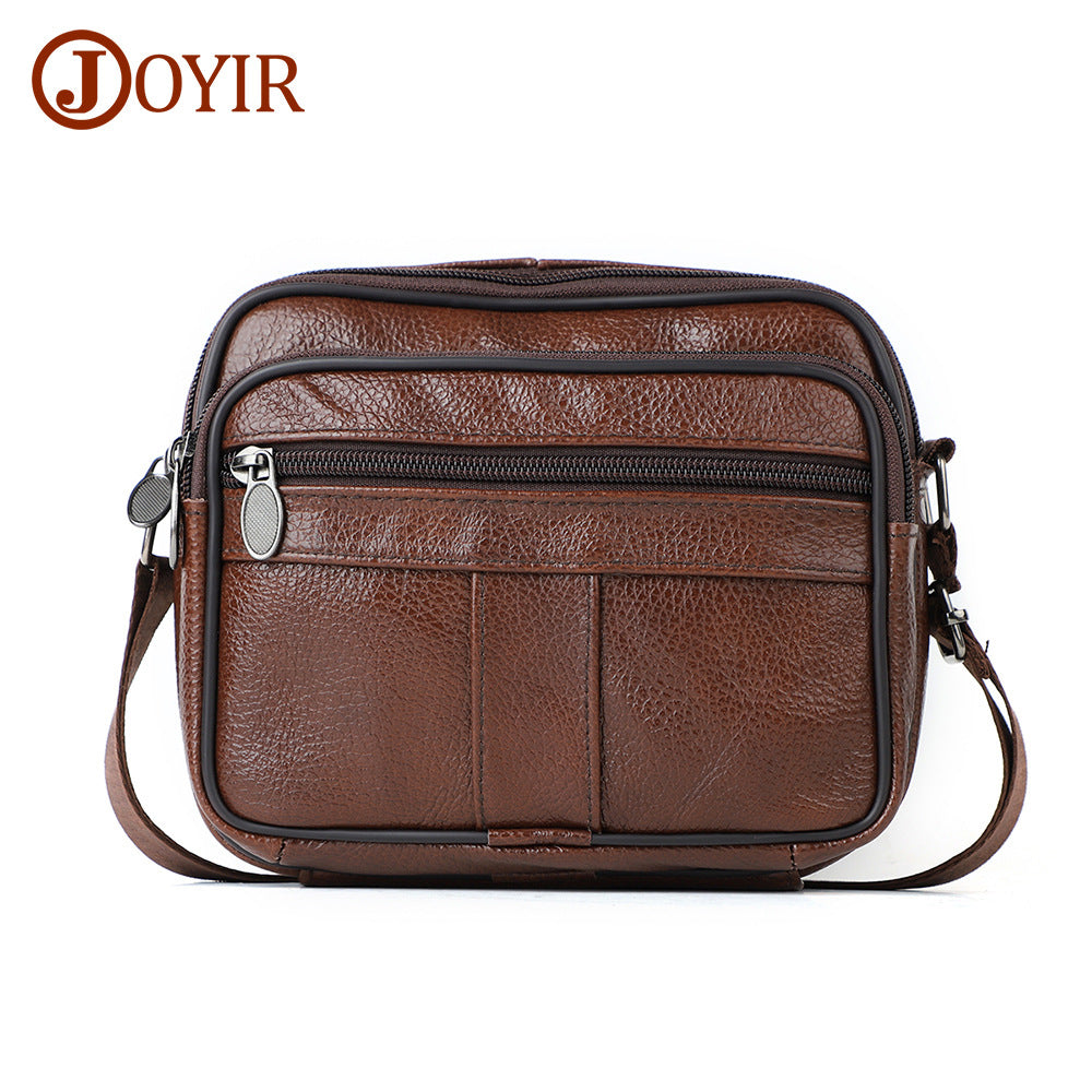 Men's Genuine Leather Litchi Pattern First Layer Bags