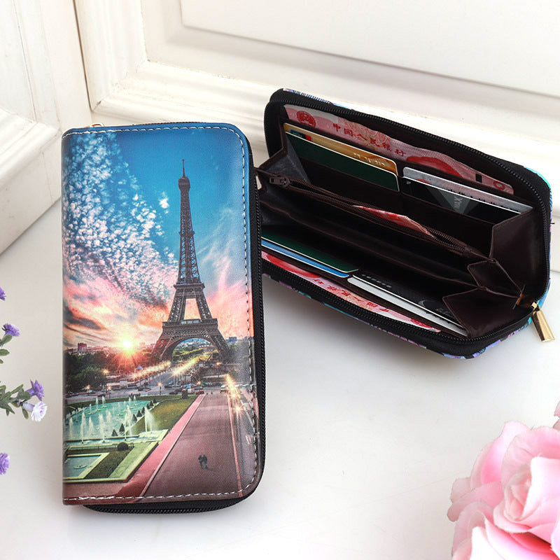 Women's & Men's & Korean Style Eiffel Tower Landscape Purses