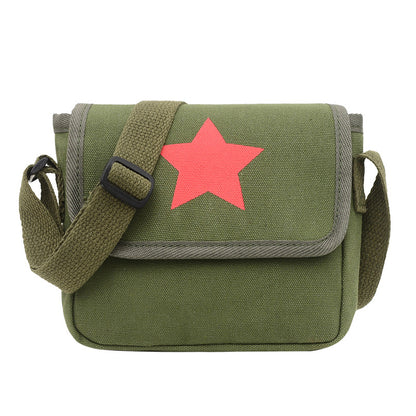 Children's Pouch Trendy Red Army Five-pointed Star Retro Children's Shoulder Bags