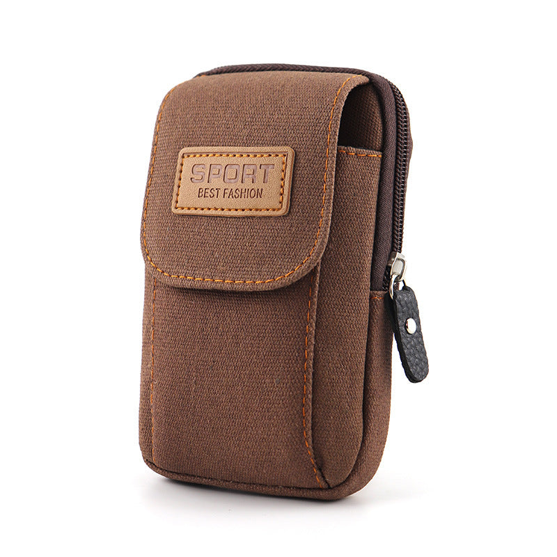 Men's Comfortable Mobile Cell Canvas Pannier Phone Bags