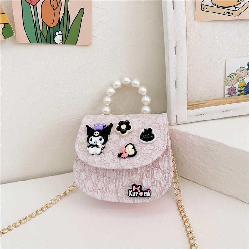 Children's Little Princess Clow Super Cute Pearl Children's Shoulder Bags