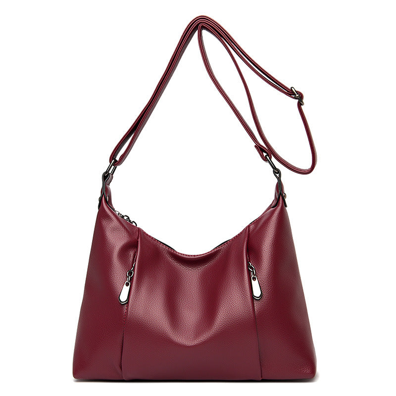 Women's Fashion Minimalism Soft Leather Mother Crossbody Bags