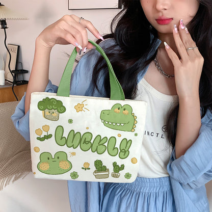 Canvas Female Cartoon Cabs Fashion Korean Handbags