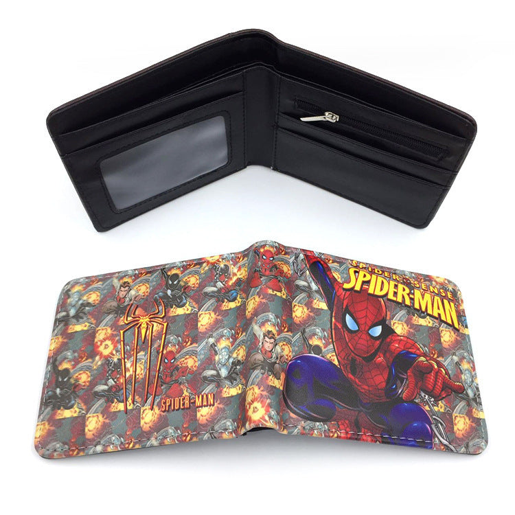 Men's Super Heros Short Black Spider Green Ladies Wallets