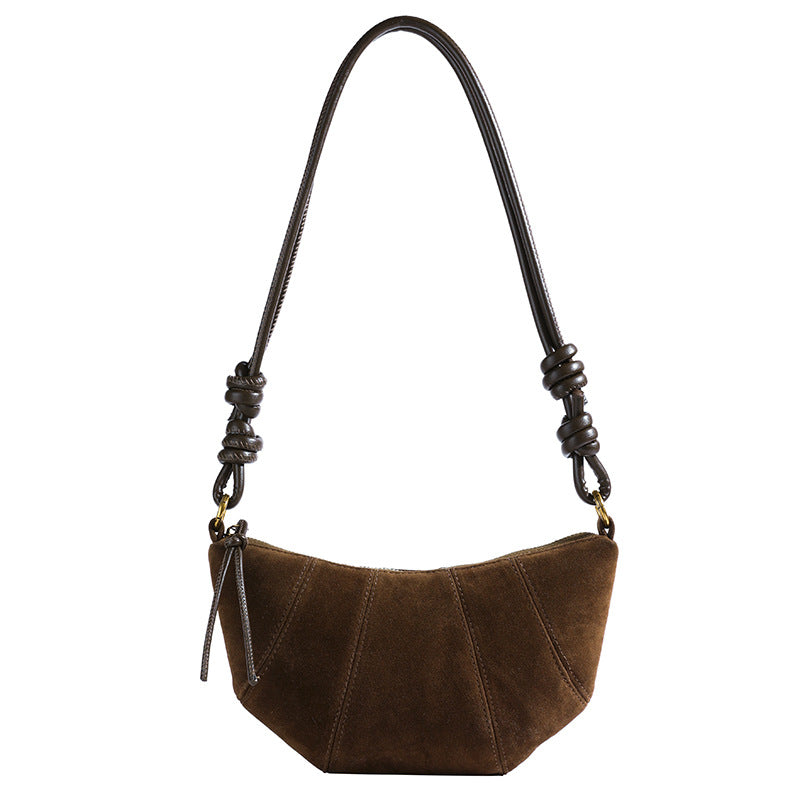 Women's Frosted Leather Underarm Dumpling Hobos Ode Shoulder Bags