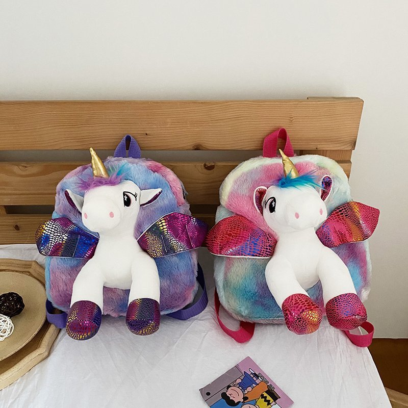 Beautiful Unicorn Plush Cute Cartoon Leisure Children's Backpacks