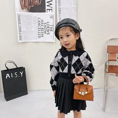 Children's Korean Latch Simple Fashion Mini Western Children's Shoulder Bags