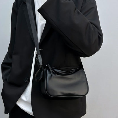 Sac messager pour homme en cuir texturé à la mode About Commute Pouch