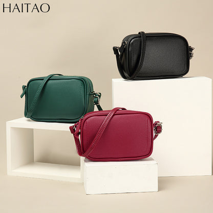 Women's Solid Color Simple Summer Small Square Crossbody Bags