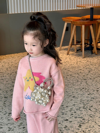 Children's Innovative Attractive Mini Beaded Pearl Children's Shoulder Bags