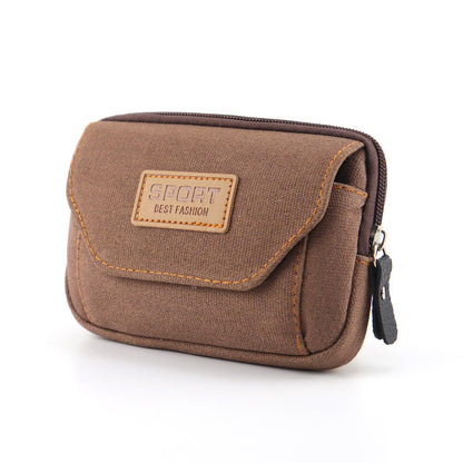 Men's Comfortable Mobile Cell Canvas Pannier Phone Bags