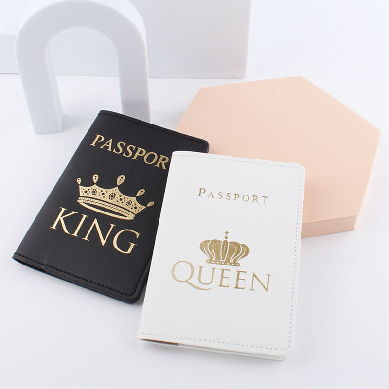 White Leather Couple Crown Document Passport Id Package