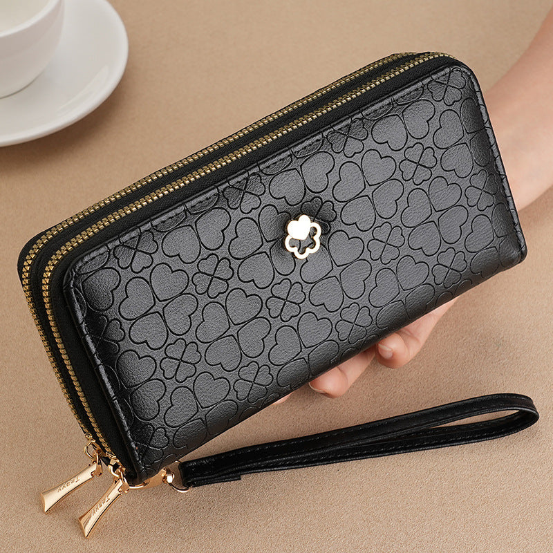 Women's Long Double Zipper Mobile Mini Ladies Wallets