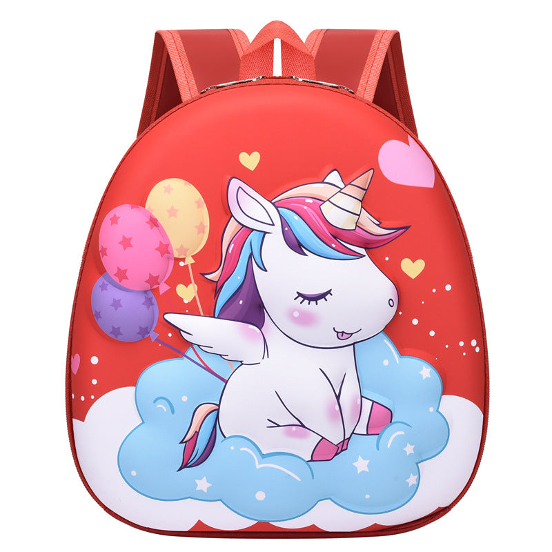 Sacs d'école maternelle à coque rigide pour enfants, motif licorne mignon, coquille d'œuf