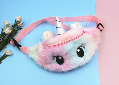 Unicorn Cartoon Plush Little Cute Big Waist Packs