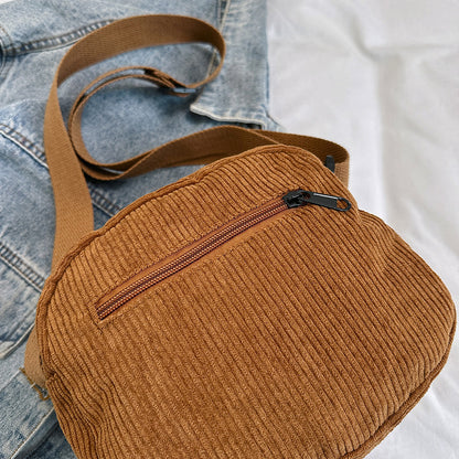 Retro Easy Matching Corduroy Female Simple Bags