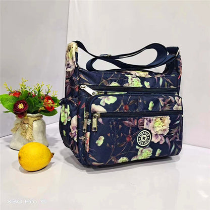 Women's Popular Flower Cloth Oxford Canvas Crossbody Bags