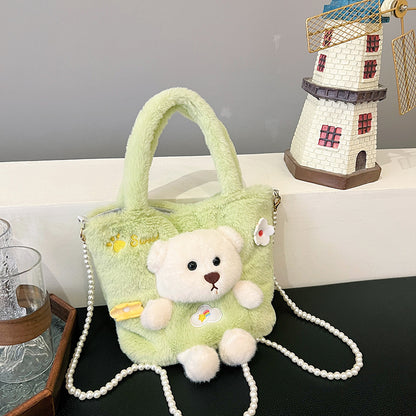 Children's Plush Bear Doll Versatile Boys Fashion Children's Shoulder Bags