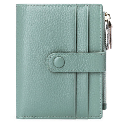 Women's Short Leather Large Capacity Multifunctional Zipper Ladies Wallets