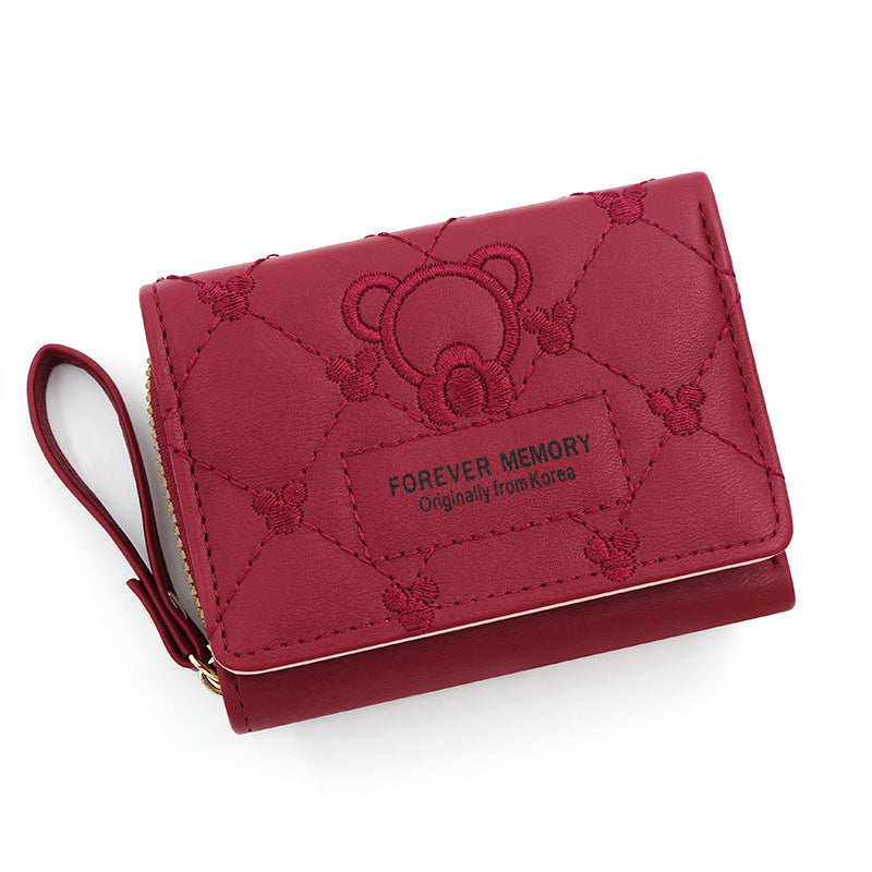 Women's Embroidery Short Fashion Embroidered For Multiple Ladies Wallets