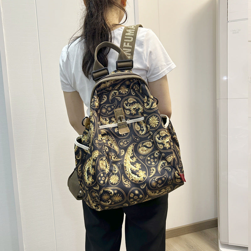 Capacity Ethnic Style Trendy Printed Fashionable Backpacks