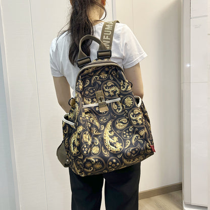 Capacity Ethnic Style Trendy Printed Fashionable Backpacks