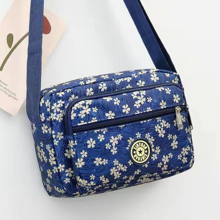 Women's Korean Style Oxford Mummy Flower Cloth Crossbody Bags