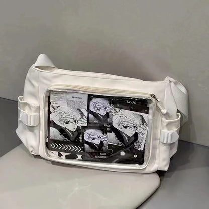 Women's Style Transparent Bar Cartoon Class Book Shoulder Bags