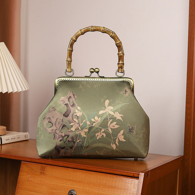 Yarn Printed Ancient Style Cheongsam Banquet Handbags