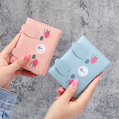 Women's Short Cartoon Cute Trifold Fashion Ladies Wallets