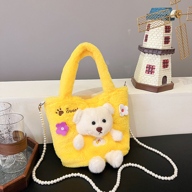 Children's Plush Bear Doll Versatile Boys Fashion Children's Shoulder Bags