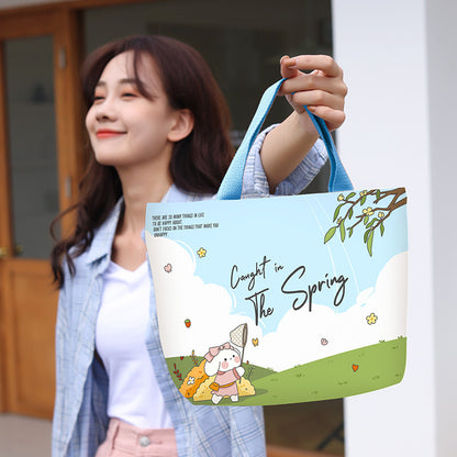 Canvas Female Cartoon Cabs Fashion Korean Handbags