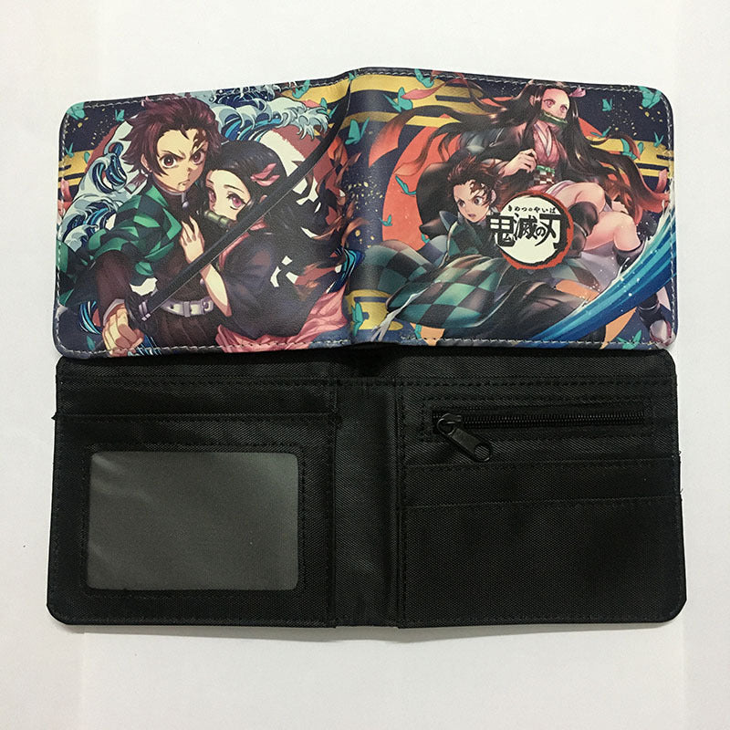 Anime Peripheral Ghost Blade Extinction Cartoon Printed Character Ladies Wallets