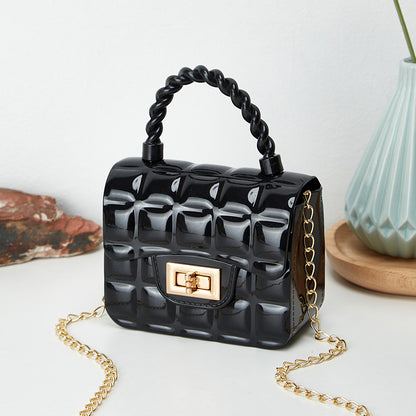 Women's Chain Fashion Plaid Gel Mini Small Handbags