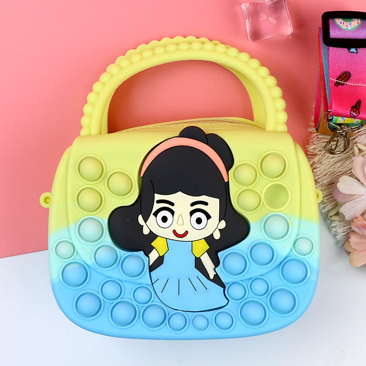 Killer Pioneer Cartoon Color Silicone Portable Children's Coin Purse