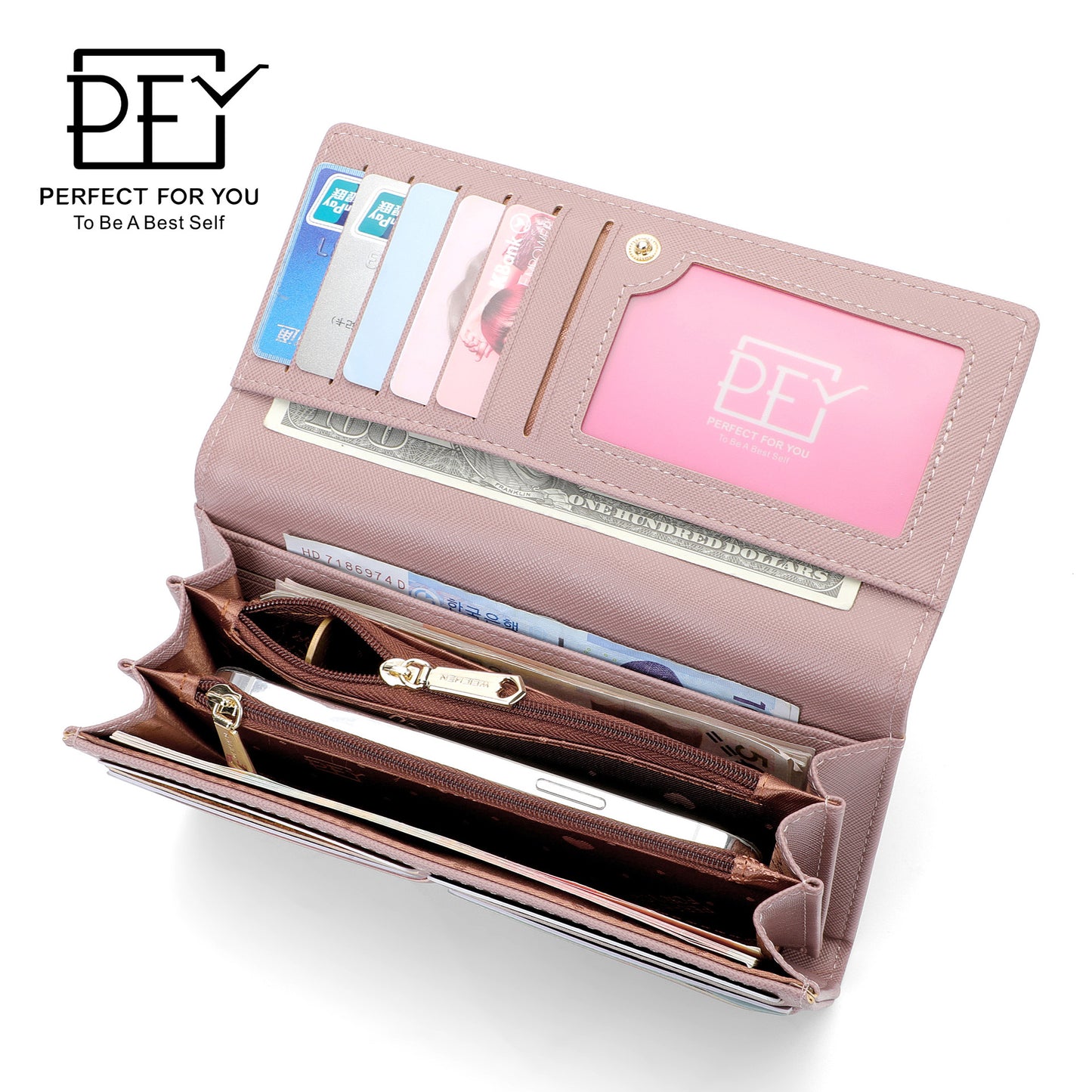 Women's Simple Korean Style Clutch Multifunctional Ladies Wallets