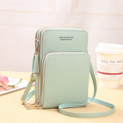 Women's Large Capacity Solid Color Fashion Simple Touch Phone Bags