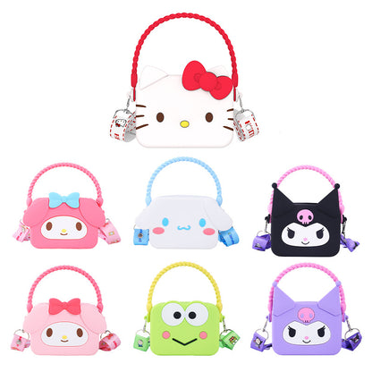 Hello Kitty Silicone Cartoon Melody Square Coin Purses