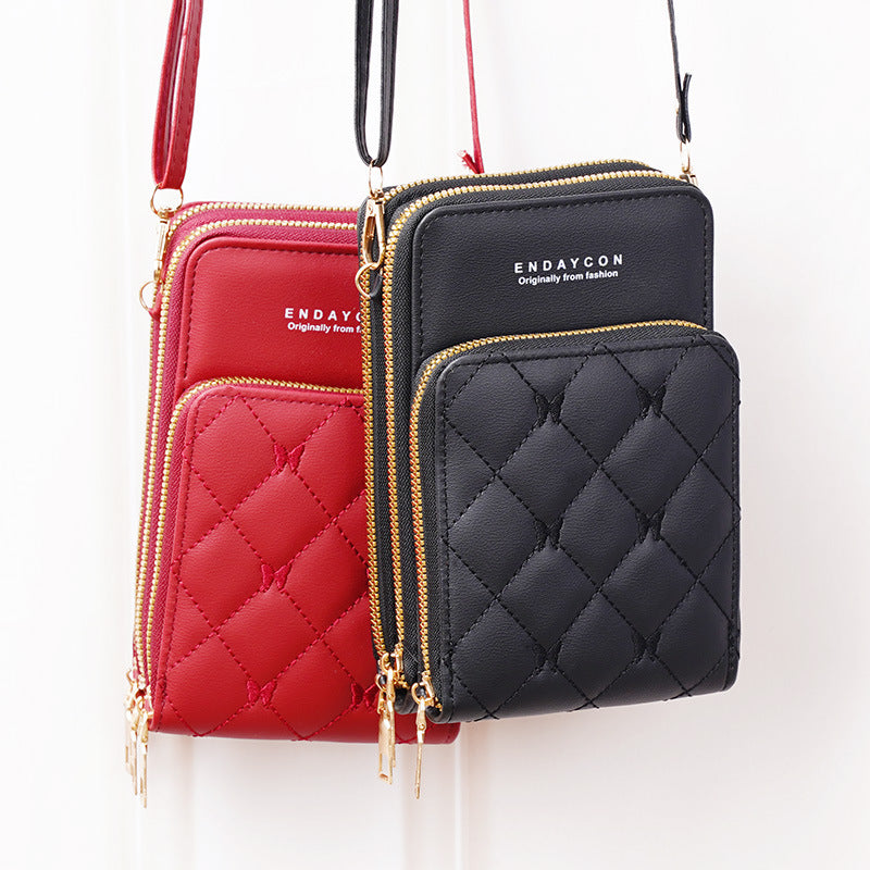 Women's Stylish Versatile Mini Zipper Solid Color Bags