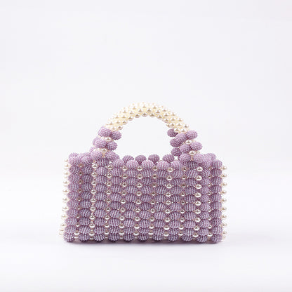 Waxberry Ball Pearl Dinner Dress Hand-woven Design Handbags