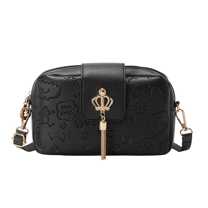 Glamorous Beautiful Embossed Quantity Discount Korean Crossbody Bags