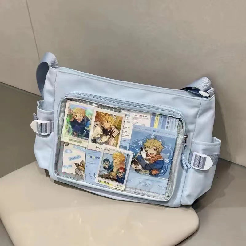 Women's Style Transparent Bar Cartoon Class Book Shoulder Bags