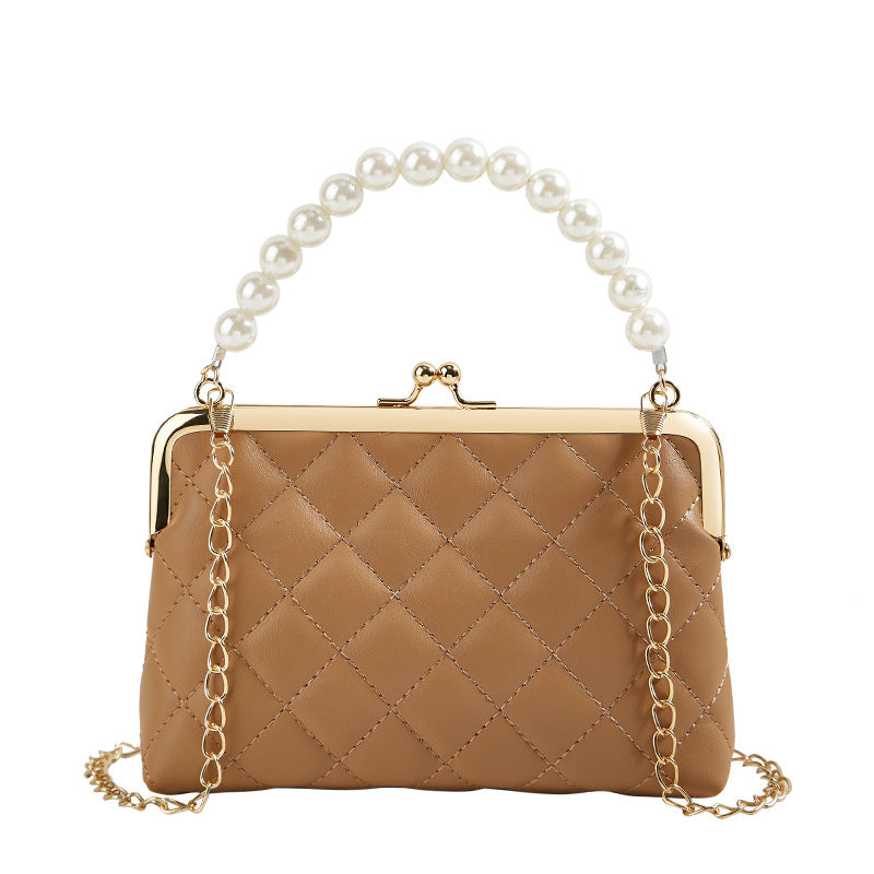 Women's Korean Version Of Style Diamond Pattern High Handbags