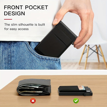 Alloy Automatic Pop-up Business Swiping Metal Card Holder