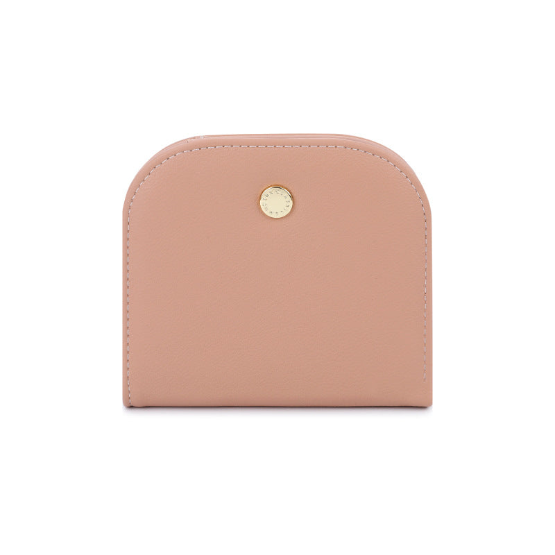 Women's Semicircle Mini Cute Compact Pure Color Ladies Wallets