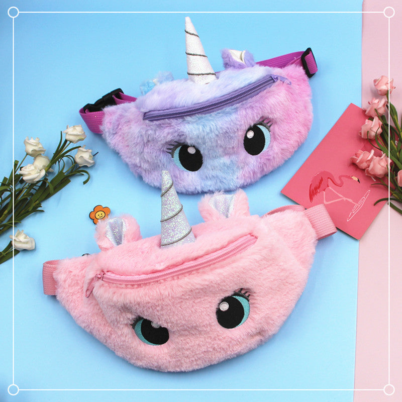 Unicorn Cartoon Plush Little Cute Big Waist Packs