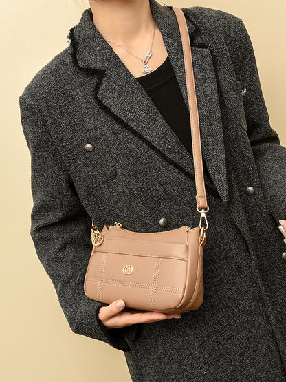 Women's Sense Soft Leather Versatile Korean Style Crossbody Bags