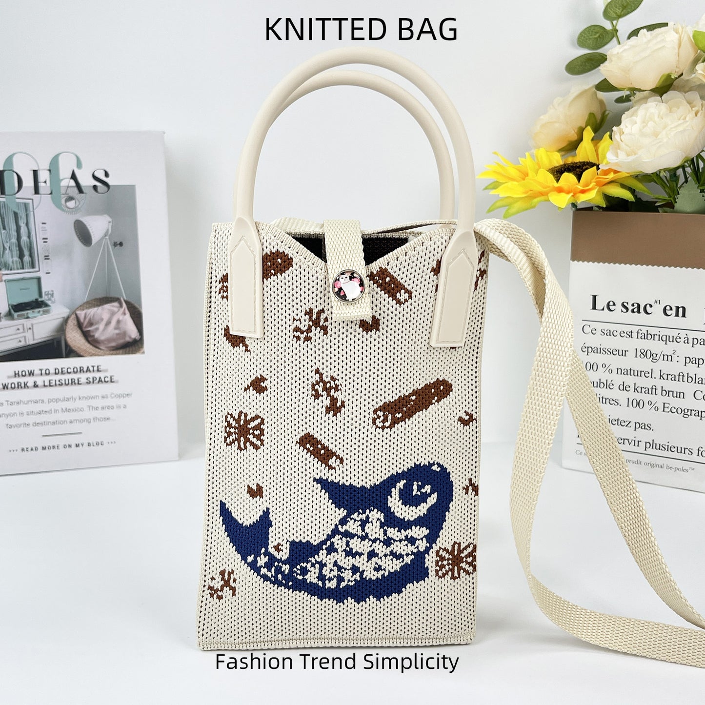 Attractive Knitted Mobile Mason Korean Mini Handbags