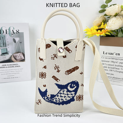 Attractive Knitted Mobile Mason Korean Mini Handbags